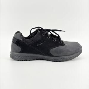 Women’s FILA Memory Radiance Slip Resistant Shoes Black Size 8 Athletic Sneakers
